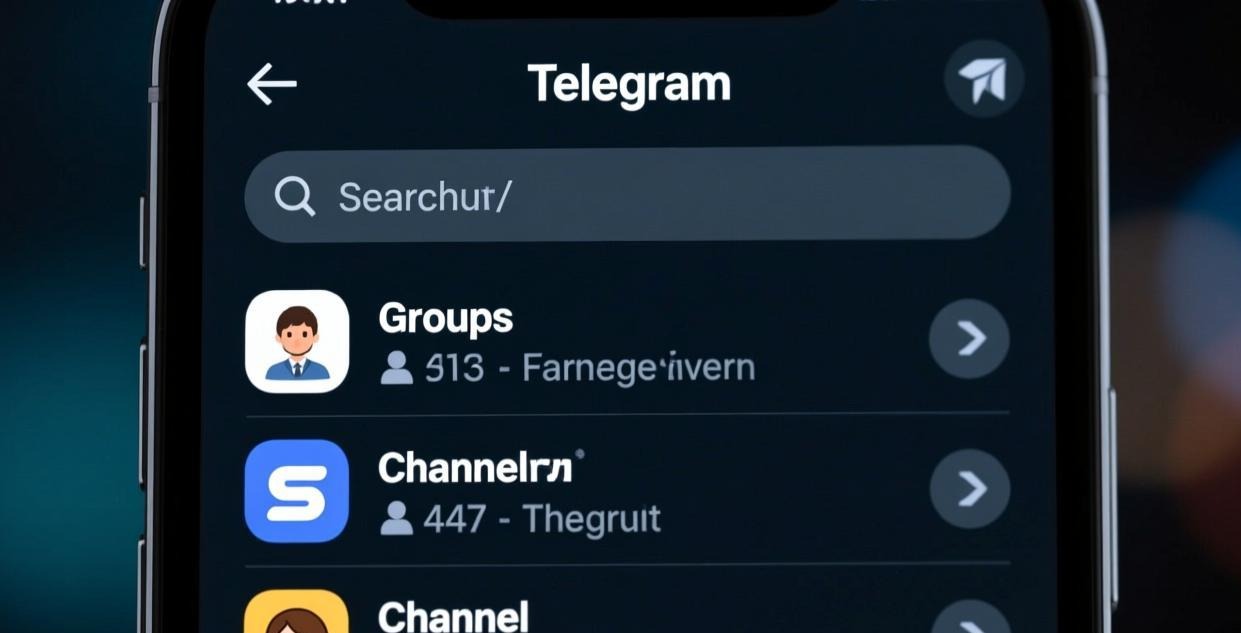 Telegram 内置搜索界面